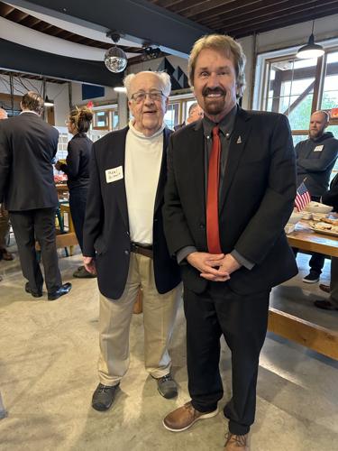 Real Gilbert (left), with the New Hampshire Canadian Trade Council and Beno Lamontagne