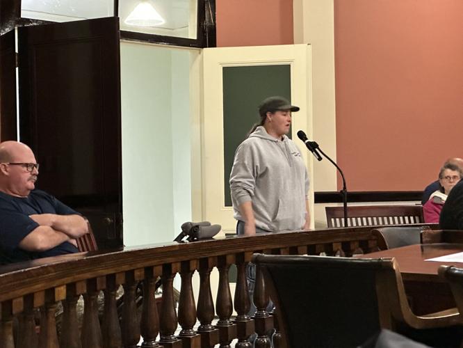 Shauna Croteau speaks on the Berlin rec center