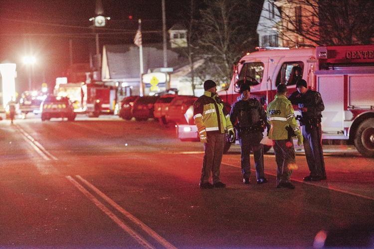 01-30-24 Fryeburg Incident group talking semi-wide