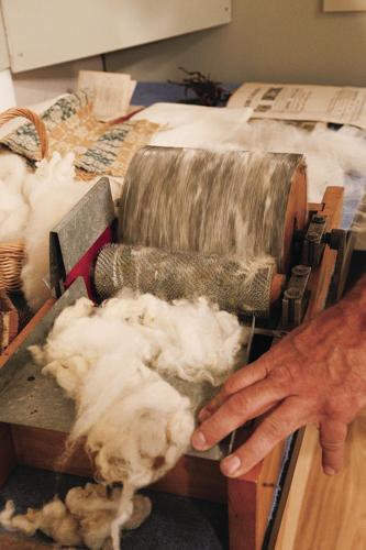 07-31-24 Effingham Exhibit carding wool