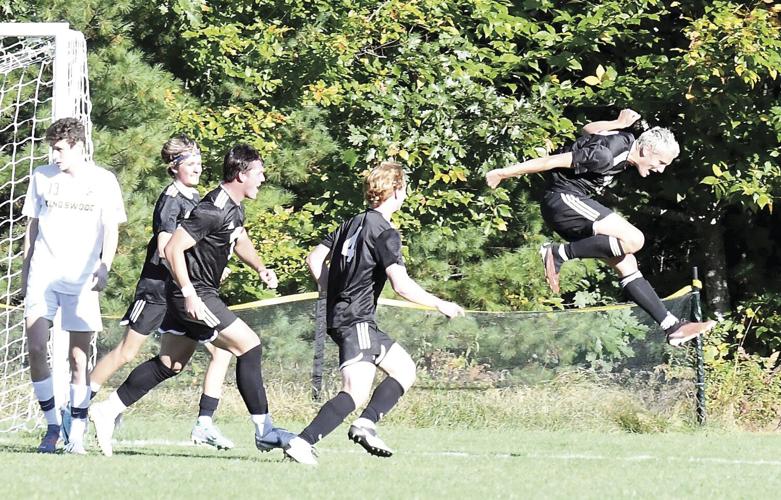 KHS Boys Soccer - Beckett Clark celebration