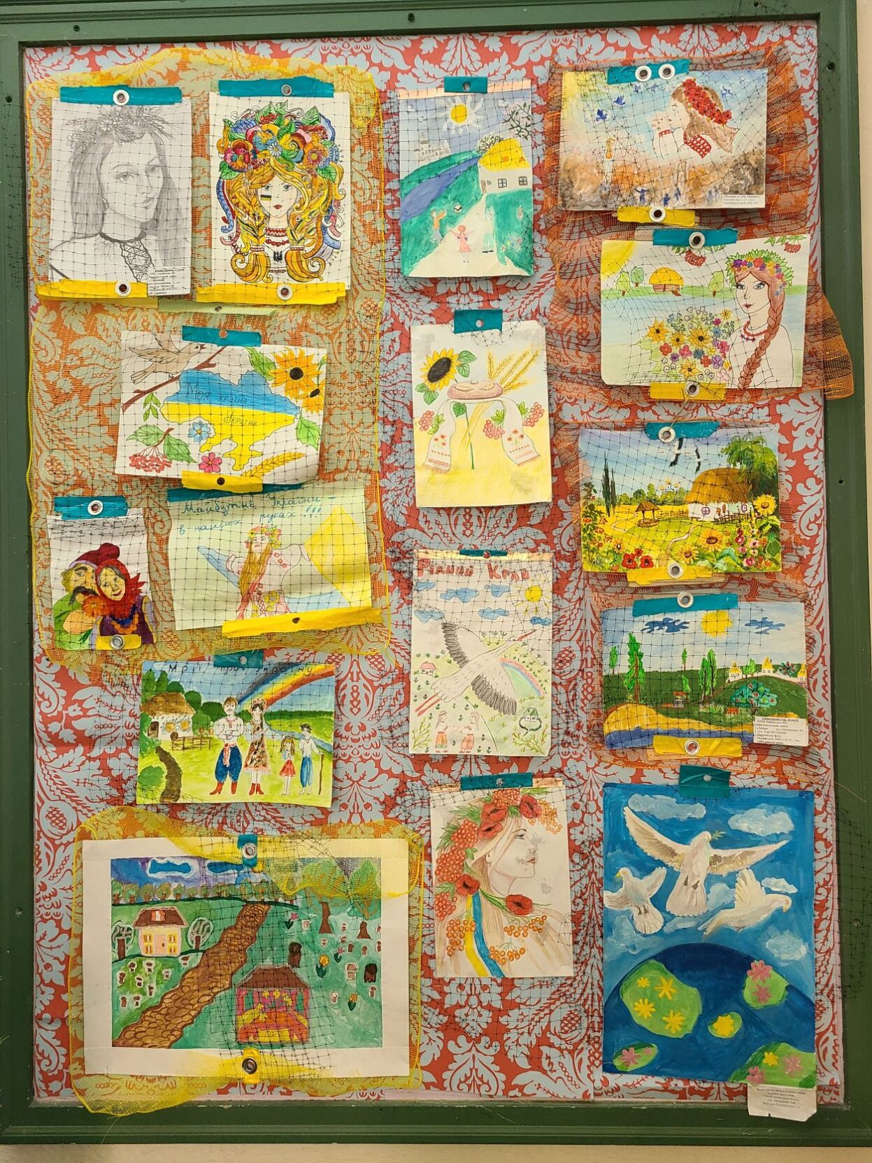 Ukrainian children's artwork is on display at Berlin Public Library