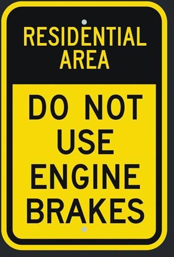 engine brake sign