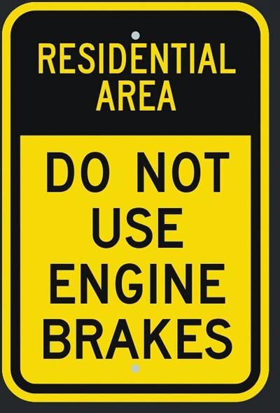 engine brake sign