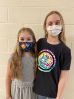 Isabella Bagley and Olivia Eastman spelling champs at Ed Fenn