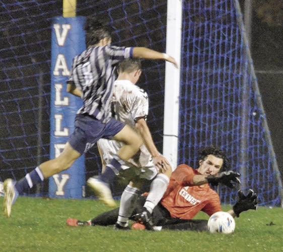 KHS boys soccer -playoffs - Aiden Colbath save
