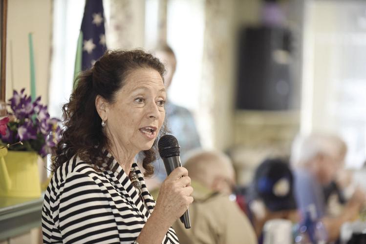 Molly Kelly stumps in North Conway