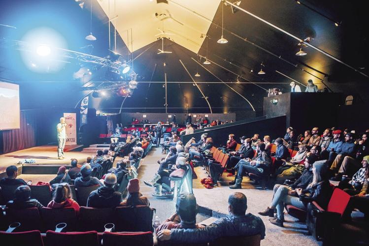 wide talk at theater in wood