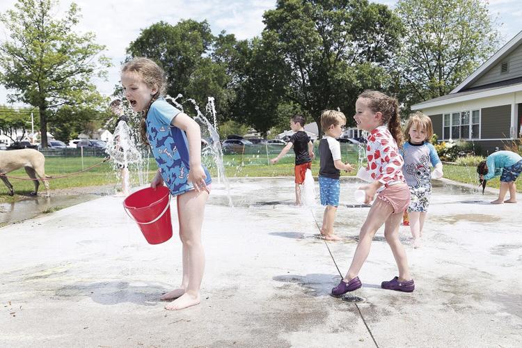 08-04-22 Hot Day splashing each other