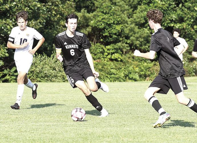 KHS boys soccer - Alex Clark one-two with Willem Badger