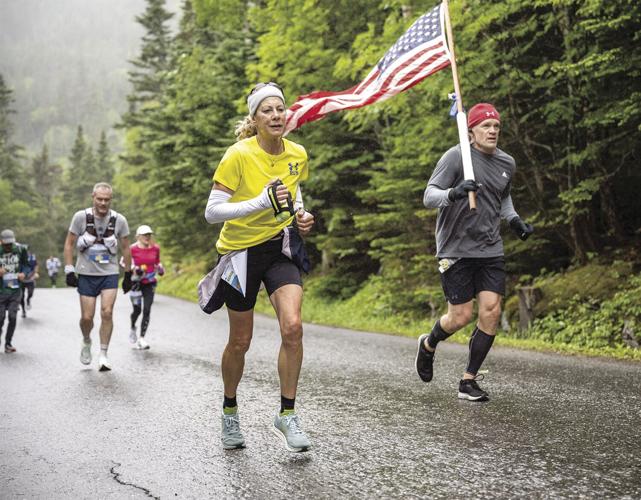 Mount Washington Roard Race - Man with flag
