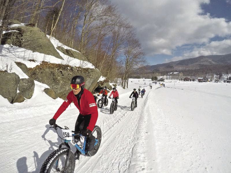 ski shoe and fat bike to the clouds