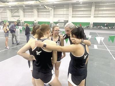 KHS Indoor Track - Bernie Livingston and the 4X400 relay team