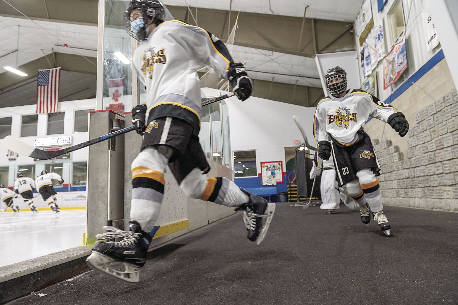 KHS hockey - between periods