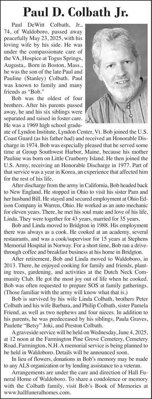 Mitchell Colbath Paul D. Colbath Jr. | Obituaries | conwaydailysun.com