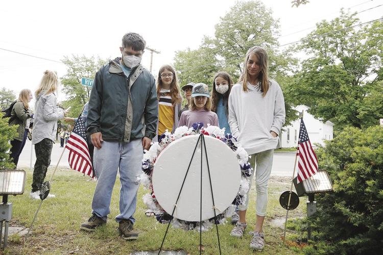 05-31-21 Fryeburg Parade looking at wreath