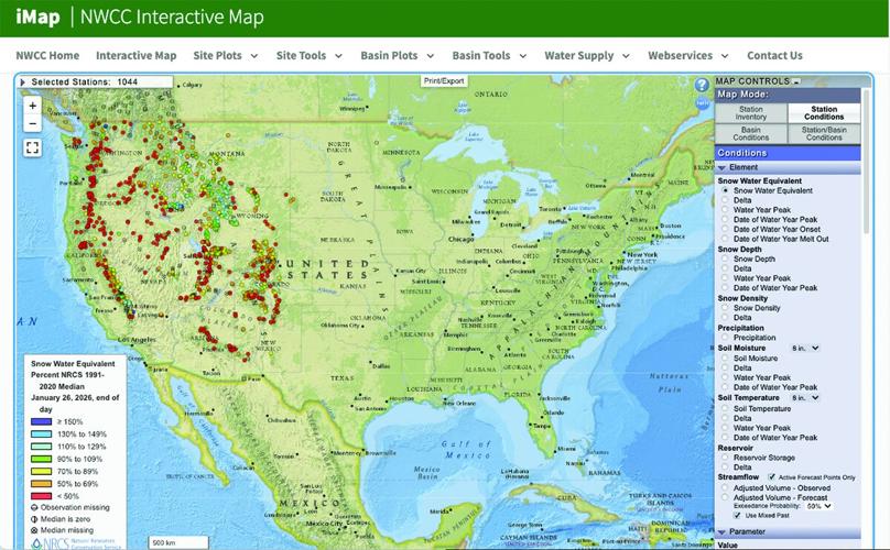 snotel interactive online map