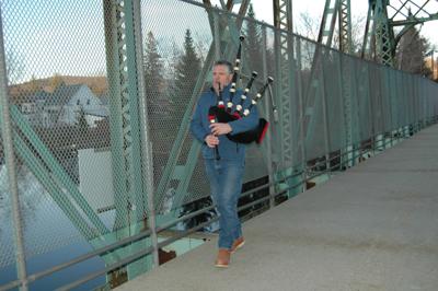 Bagpiper lifting spirits with nightly performances