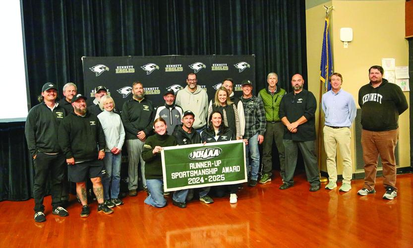 11-10-25 KHS Fall Sports Awards coaches with banner