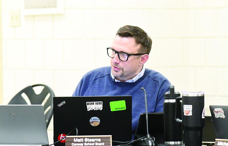 Conway School Board - staff cuts - Matt Stearns