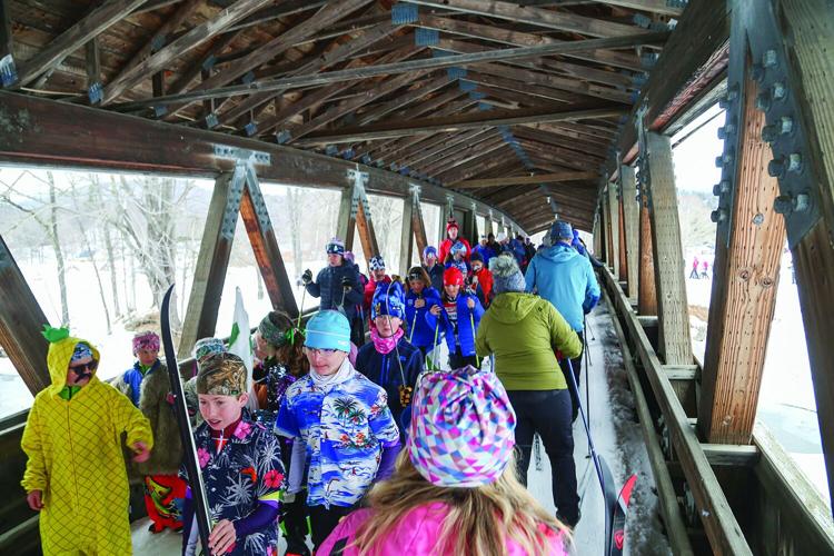 02-28-26 Bill Koch Ski Fest crowded bridge