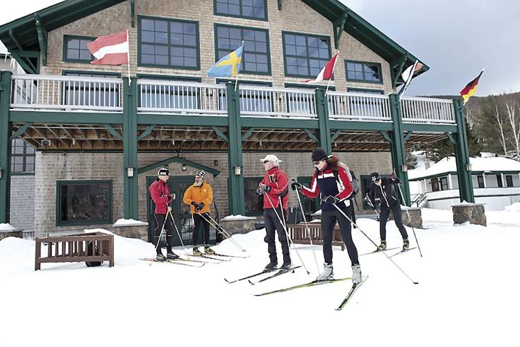 Nordic Tracks - Great Glen Trails 30 years Part 1 - skiers at the new lodge