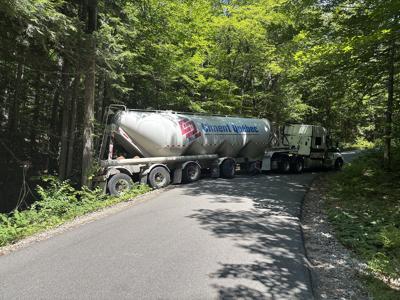 Cement Truck Hurricane Mountain Road