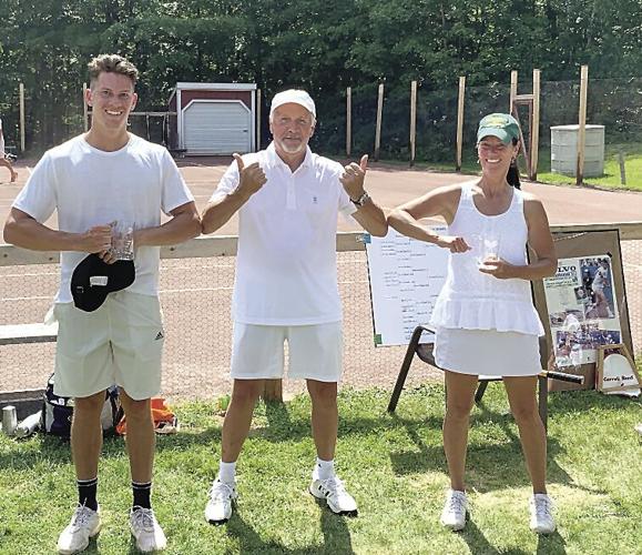Jackson Tennis Club Vintage Tennis Tournament - champs Bridget Herlihy and Evan Herlihy