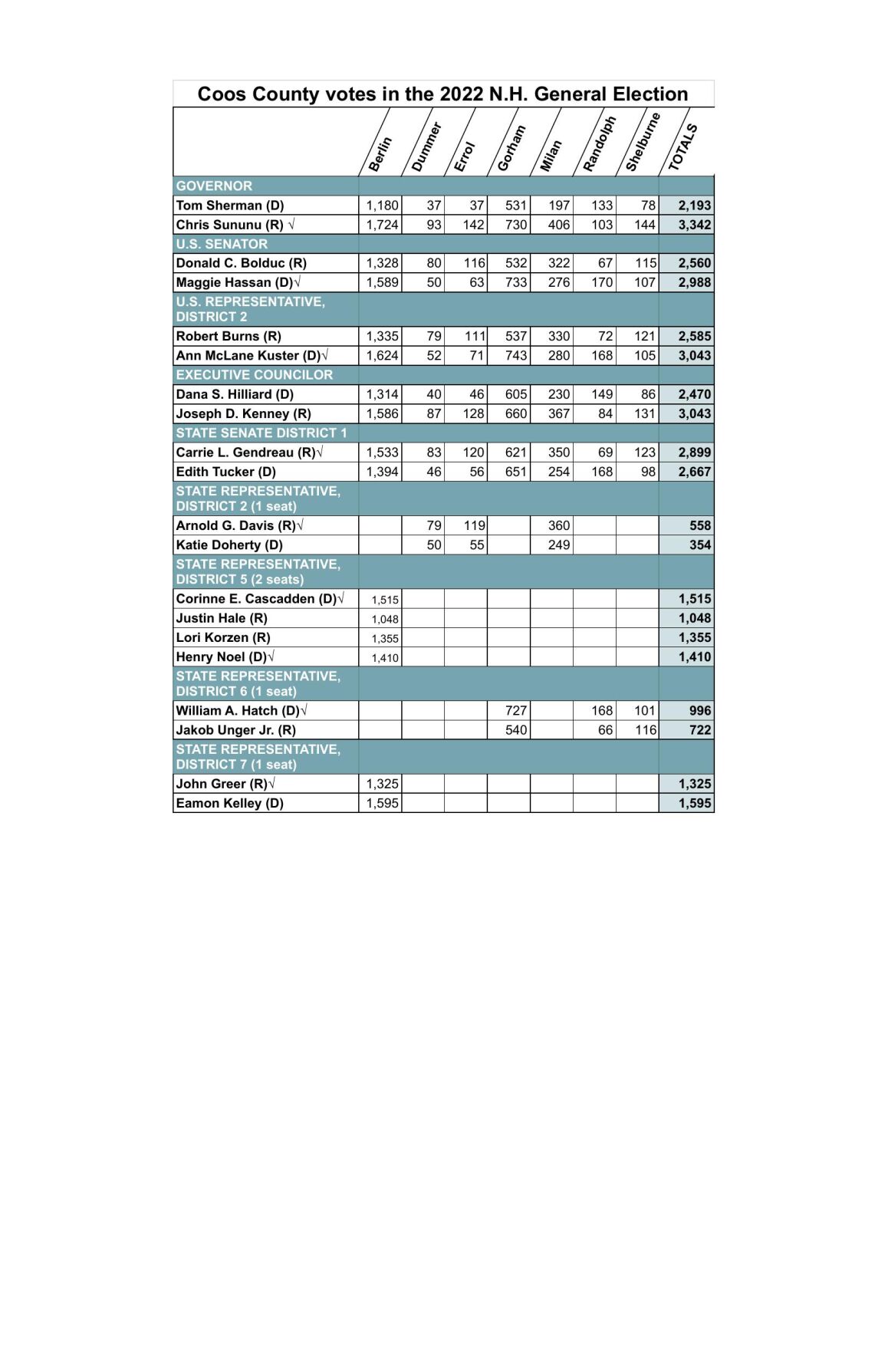 Local election results