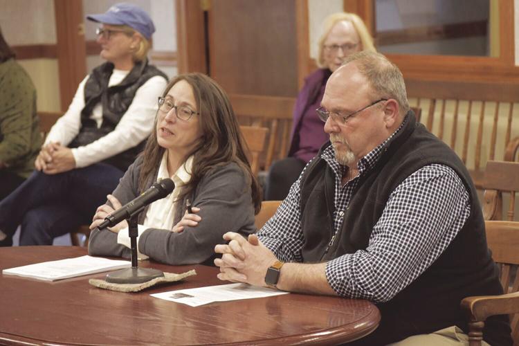 Conway Selectmen Louise Inkell and Mike King 4224