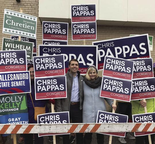 Chris Pappas with supporters