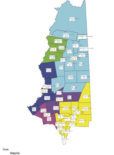 Coos redistricting map