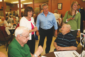 Kuster campaigns here in advance of official announcement