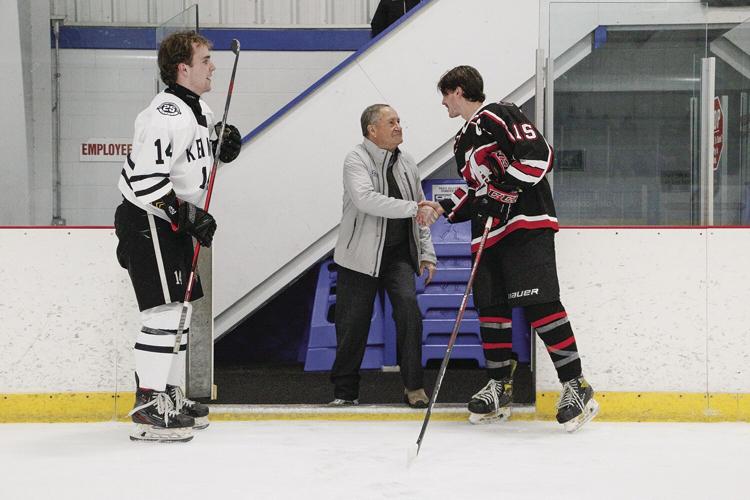 12-28-23 Peter Hall Hockey puck drop 2