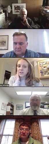 Conway School Board meets on the bond - Zoom meeting vertical