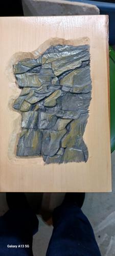 A hand-carved version of N.H. iconic logo, "The Old Man of the Mountain"