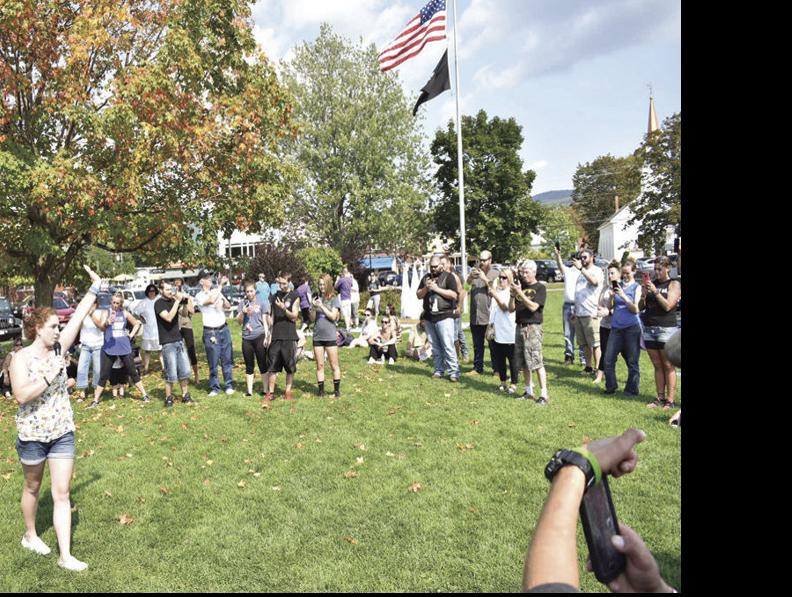 Hundreds turn out for "take a walk" addiction ralley