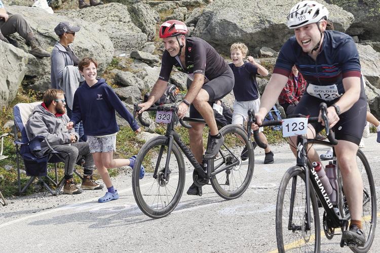 08-17-24 Bicycle Hillclimb pair with cheering kids