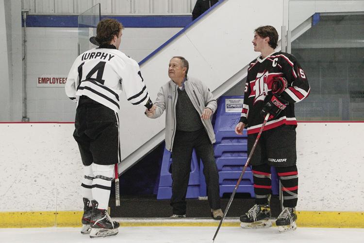 12-28-23 Peter Hall Hockey puck drop 3