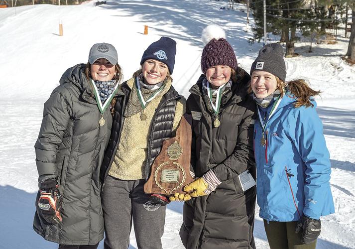 KHS girls alpine state meet - top 4 Eagles - Garside, Hussey, Graustein and Burton