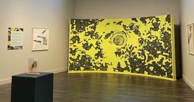 Temporary graphite art at Museum of the White Mountains