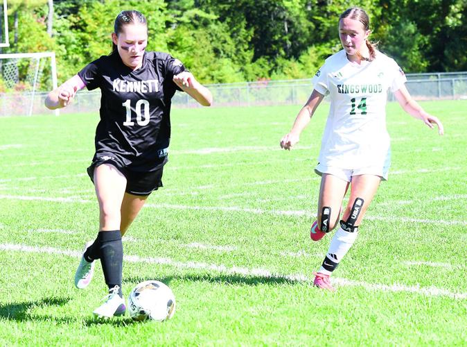 KHS Girls Soccer - Addy McAllister dribbles