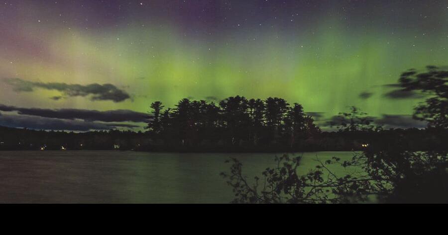 Aurora borealis seen across the valley Thursday night