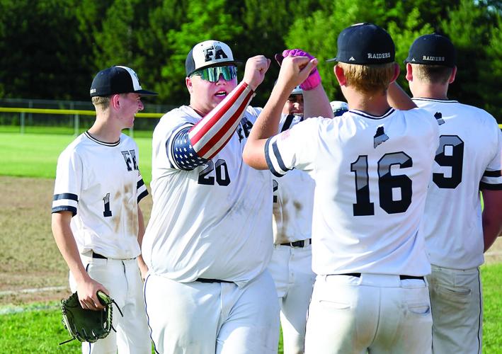 FA Baseball - Playoffs - Rich Massey celebrates