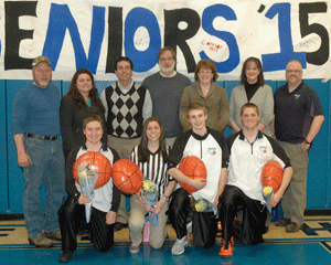Engineers roll past Huskies on senior night 66-35
