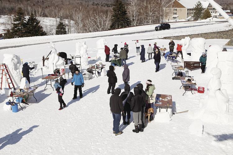 01-28-23 Snow Sculpting crowd sunny