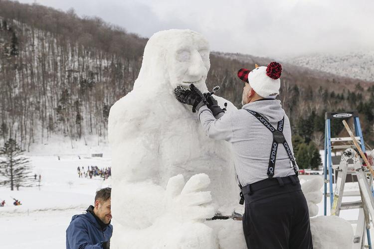01-27-24 Snow Sculpting yeti