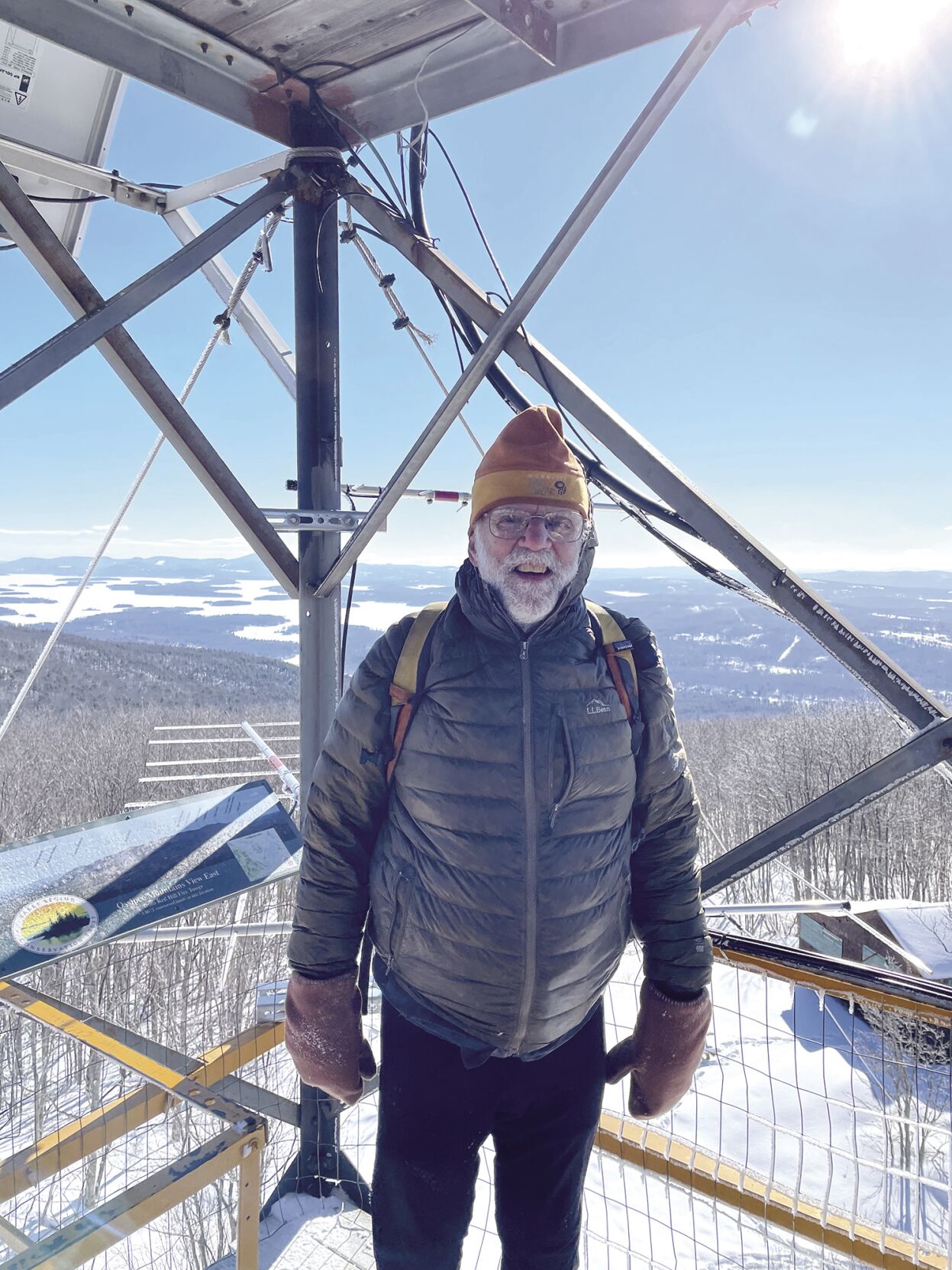 Ed Parsons on the Red Hill fire tower