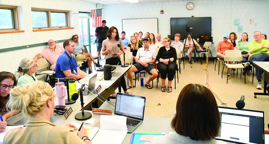 Bartlett School Board - ugly meeting - Brittany Russo wide shot