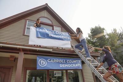 08-14-24 CC Dems Office hanging sign
